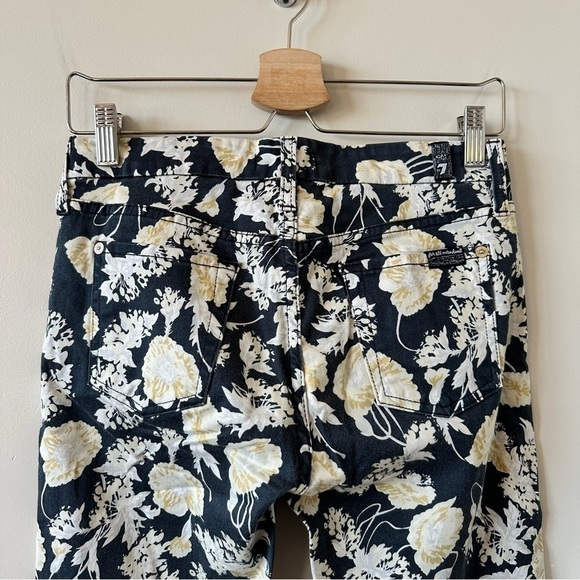 7 For All Mankind-Floral Soft Denim Jeans (Size:26) - Picture 3 of 10